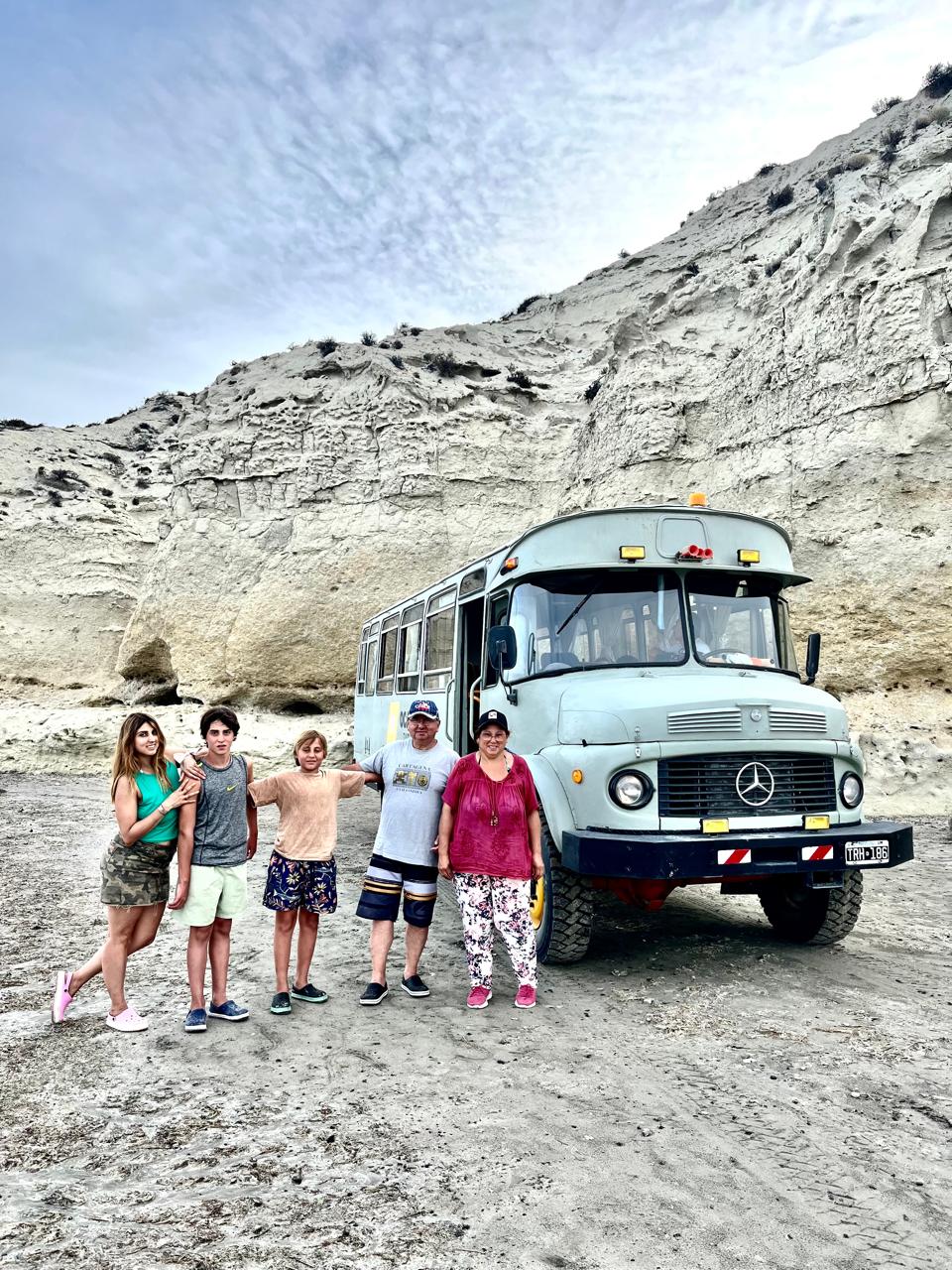Equipo en paisaje Patagónico